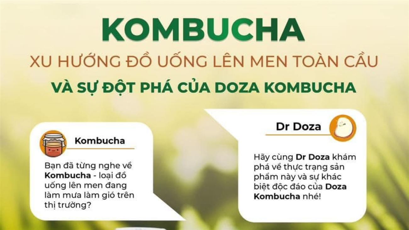 Kombucha - Xu hướng đồ uống lên men toàn cầu và Sự đột phá của Doza Kombucha