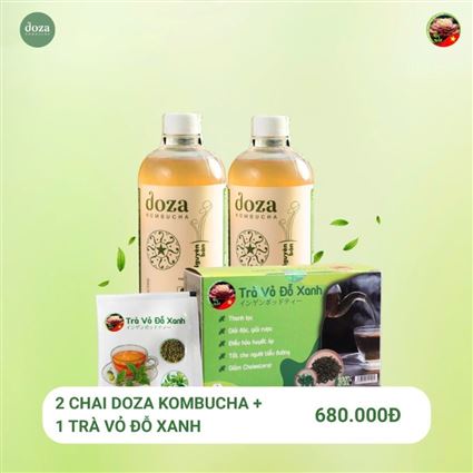 Combo 2 Doza 1 Trà - Chấm dứt Chướng bụng đầy hơi khó tiêu