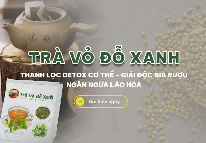 Banner trà vỏ đỗ xanh